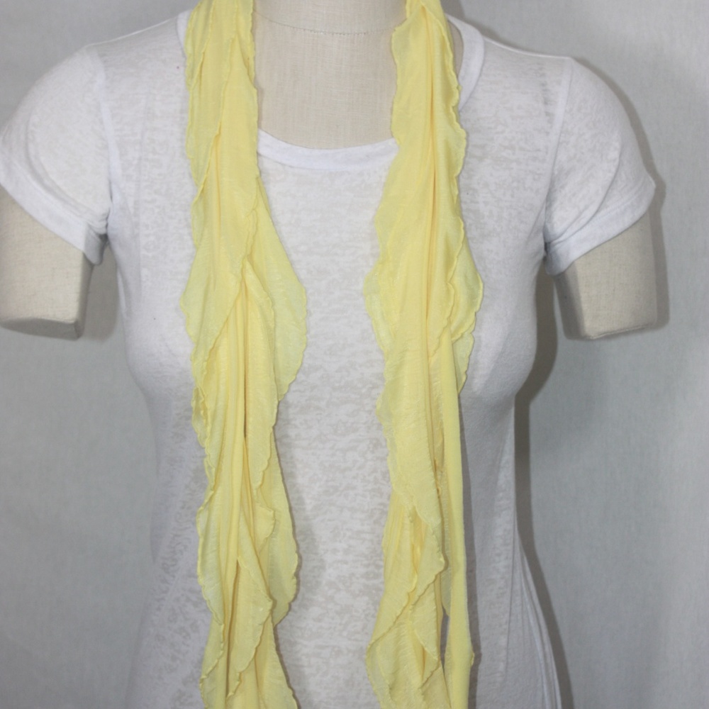 Yellow Solid & Patterned Scarf Accessory - Picture 2 of 7